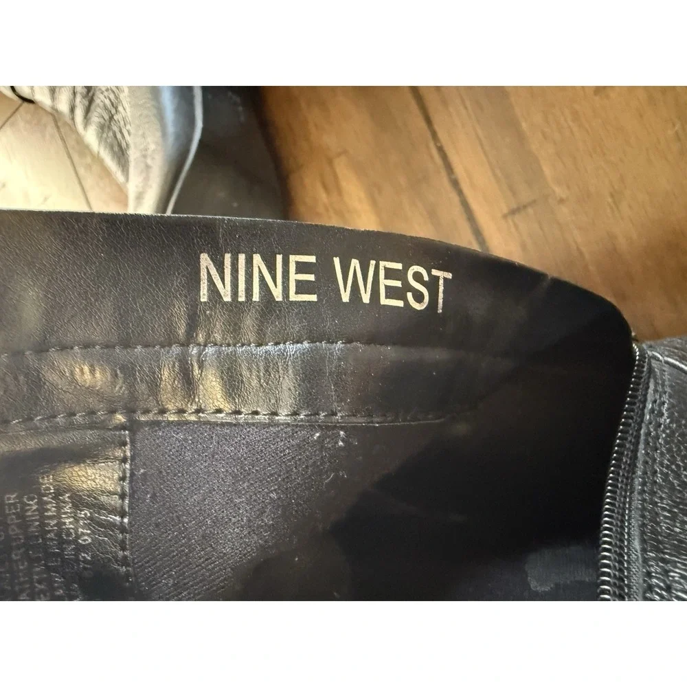 9 West NoGettuff  Ankle Boot‎ Size 7 Med. Leather Zip